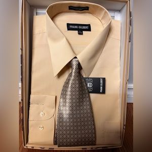 NWT Frank Gilbert Mens Dress Shirt w/ Tie!!